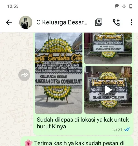 Pengiriman Papan Bunga Duka Mangunharjo Mayangan